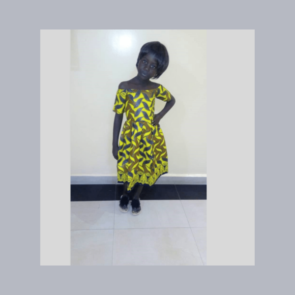 Selina - African Girls Wax Print Dress