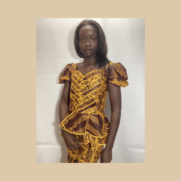 Amina - African Wax Print Skirt & Blouse Set