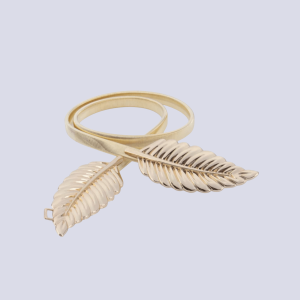 Elastic With Gold Metal Waist Belt