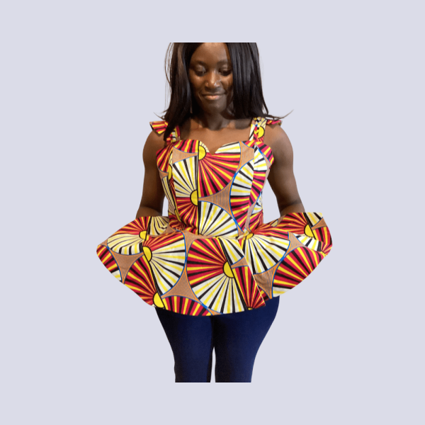 Binta - Wax Print African Ladies Blouse/Top