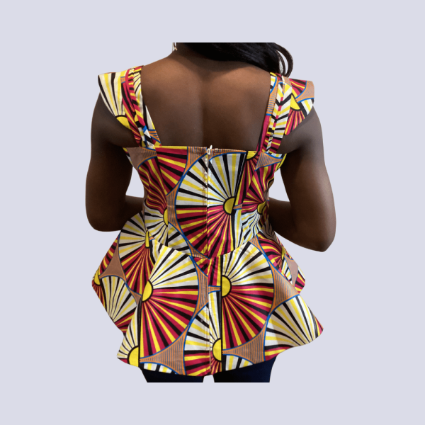 Binta - Wax Print African Ladies Blouse/Top