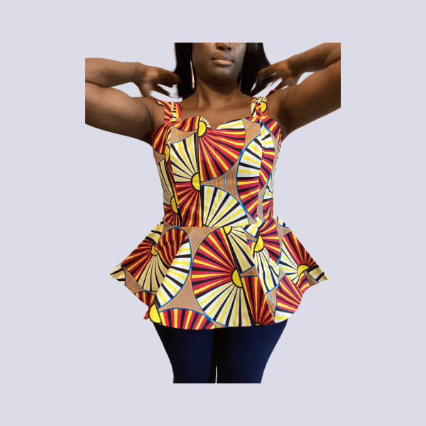 Binta - Wax Print African Ladies Blouse/Top