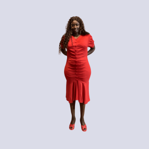 Awa - Red Midi Dress