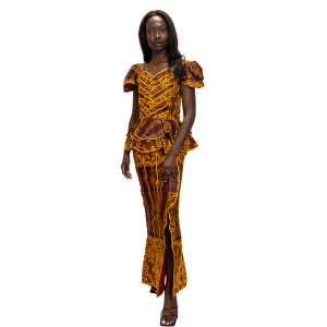 Zaria Peplum Ankara Skirt Set